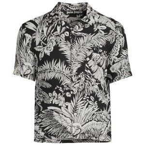 Palm Angels Mens Jungle Palms Bowling Shirt size 54, Multi